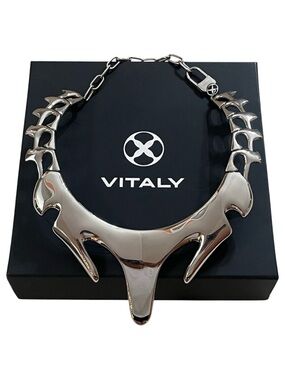 ▪️VITALY▪️Silver "Fang" Statement Collar Necklace